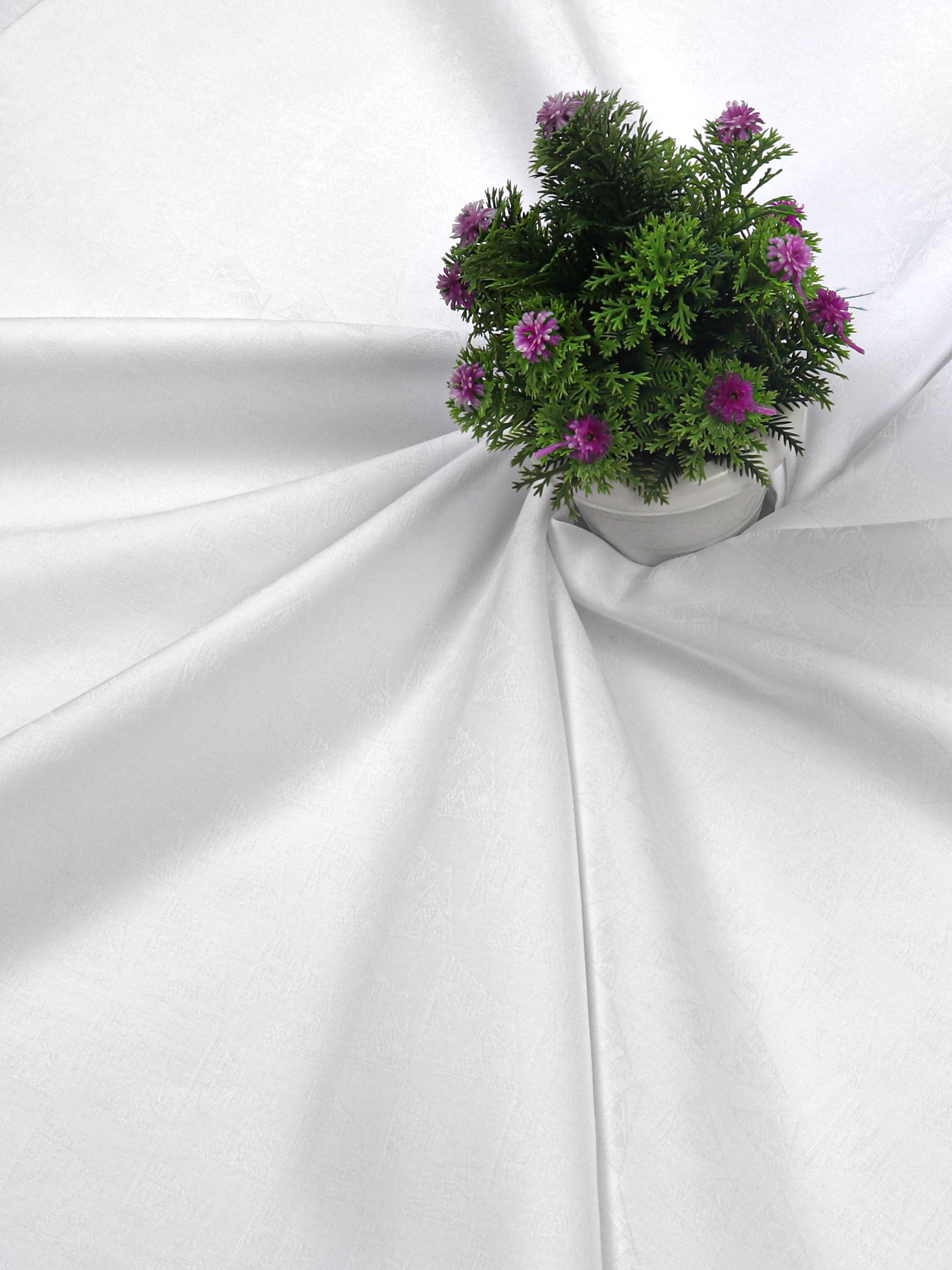Mens White Jacquard Self Design Shirting Fabric Luxury Jacquard 1.60-Close view one