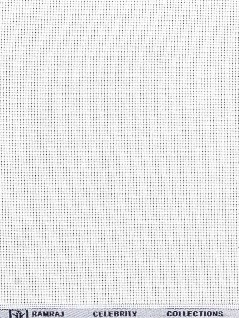 Men 100% Cotton Self Design Shirt Fabric White Celebrity White 09