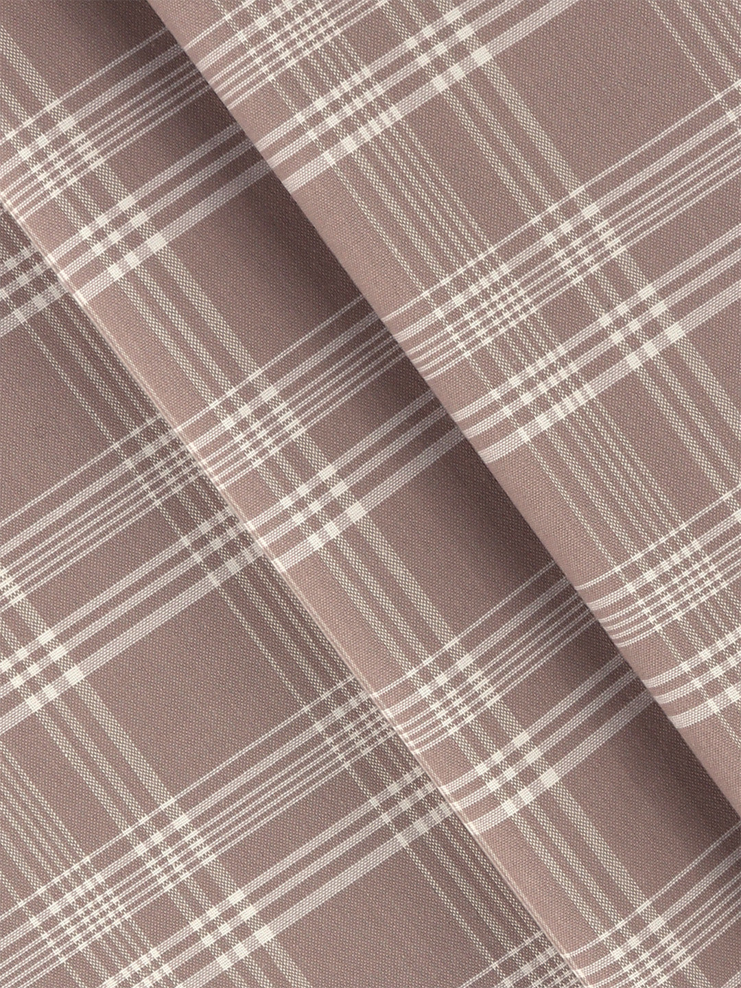 Men Cotton Rich Checked Shirt Fabric Desert Rose High Style