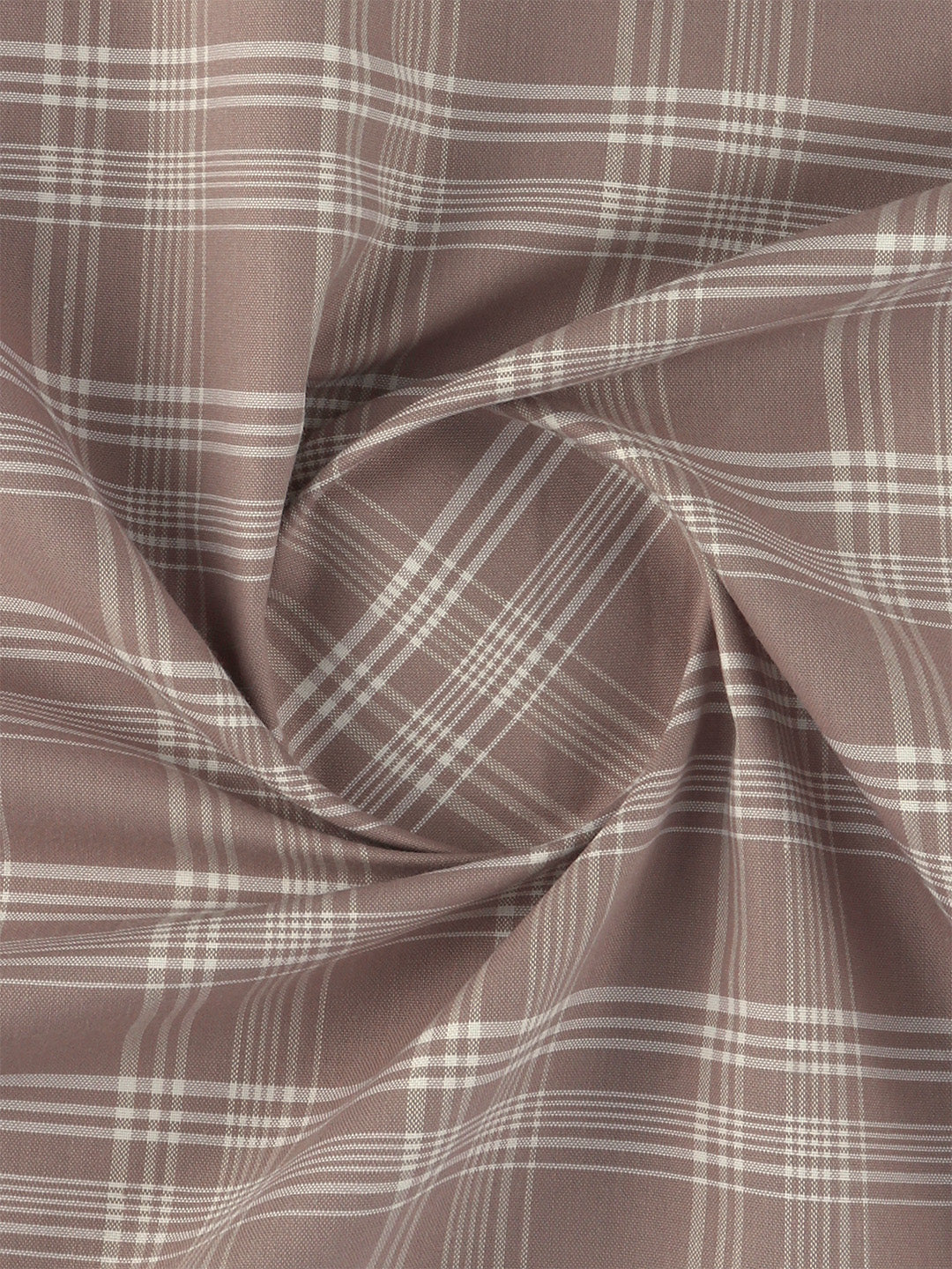 Men Cotton Rich Checked Shirt Fabric Desert Rose High Style