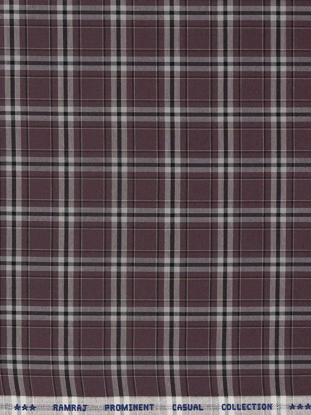 Men Cotton Rich Checked Shirt Fabric Violet High Style