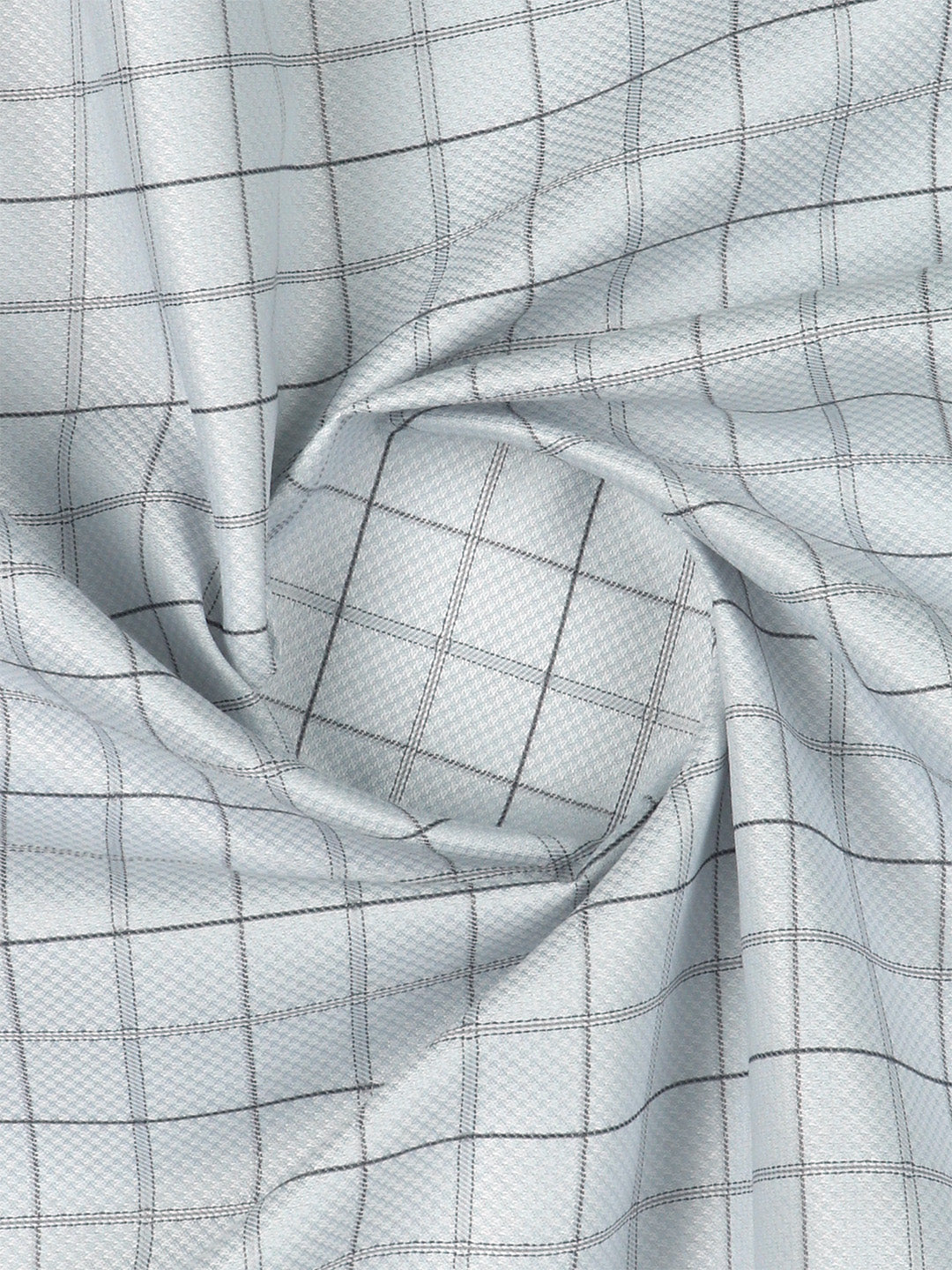 Cotton Rich Self Design Grey Shirt Fabric High Style