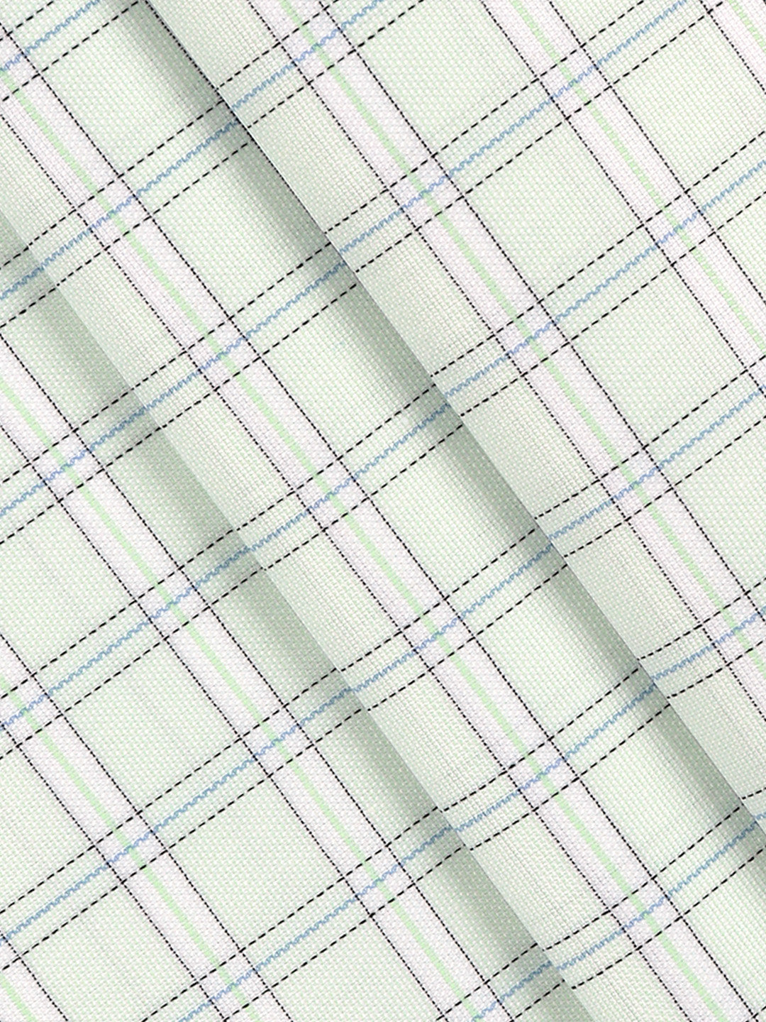 Men's Cotton Blend Self Design Shirt Fabric Light Green High Style