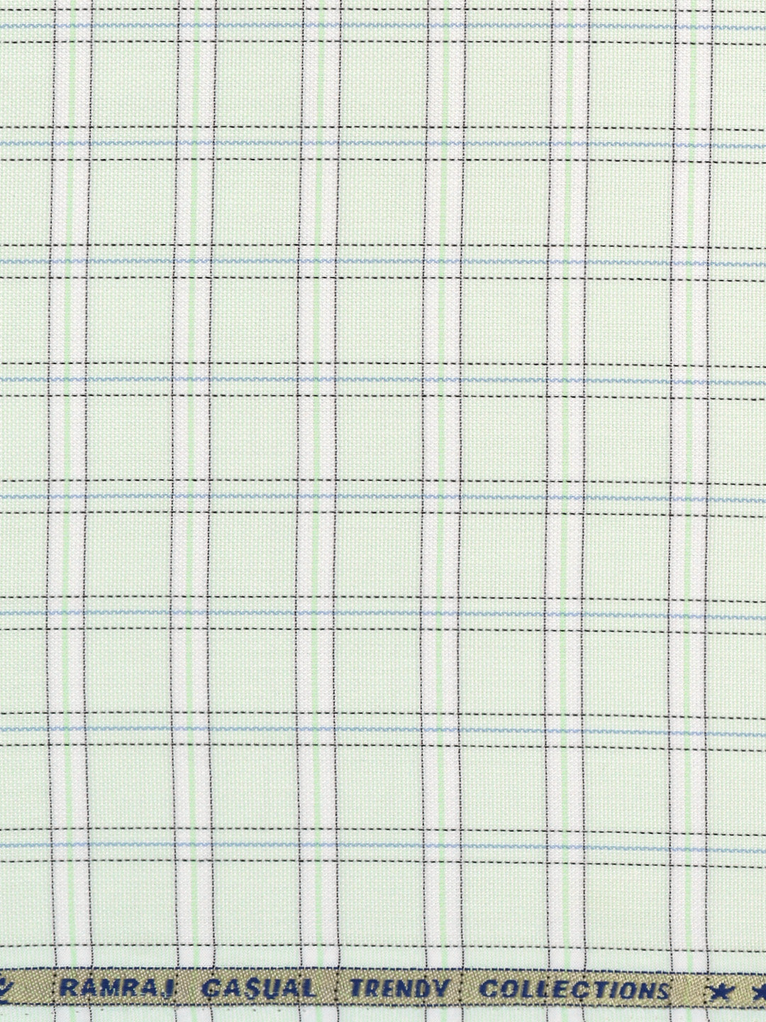 Cotton Blend Self Design Shirt Fabric Light Green High Style
