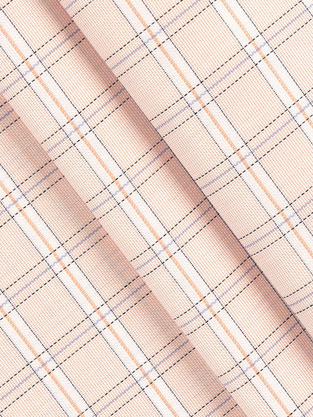Cotton Blend Self Design Shirt Fabric Peach High Style