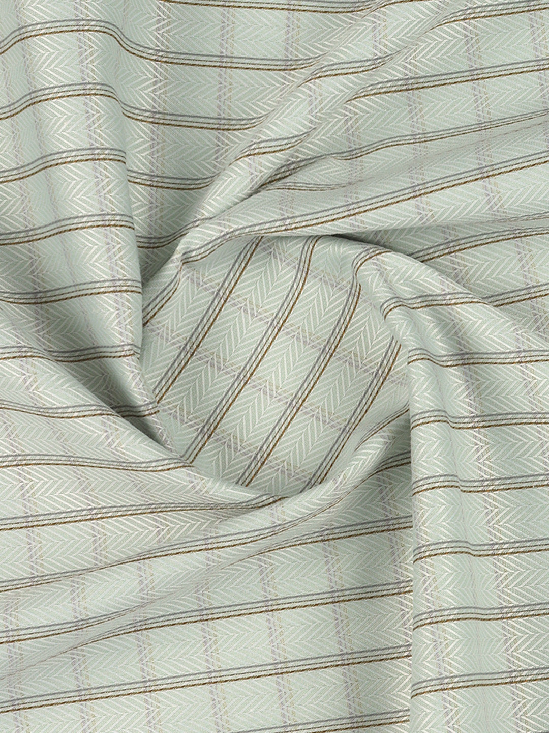 Cotton Blend Self Design Shirt Fabric Green High Style