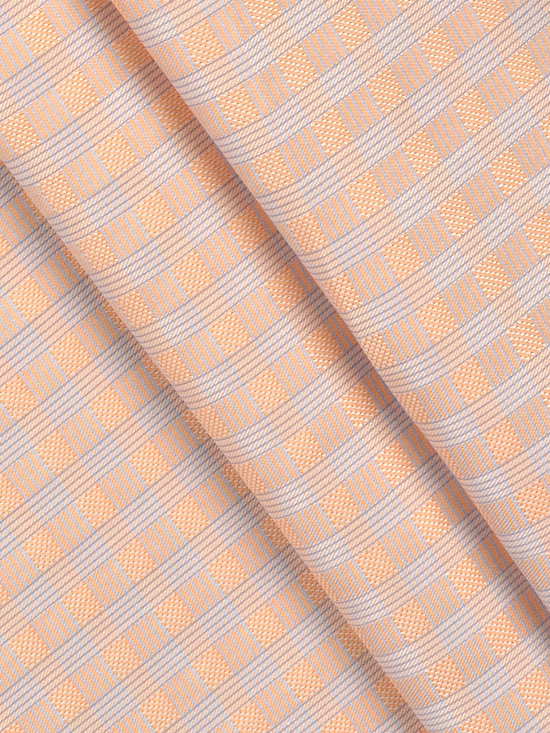 Cotton Blend Self Design Shirt Fabric Peach High Style