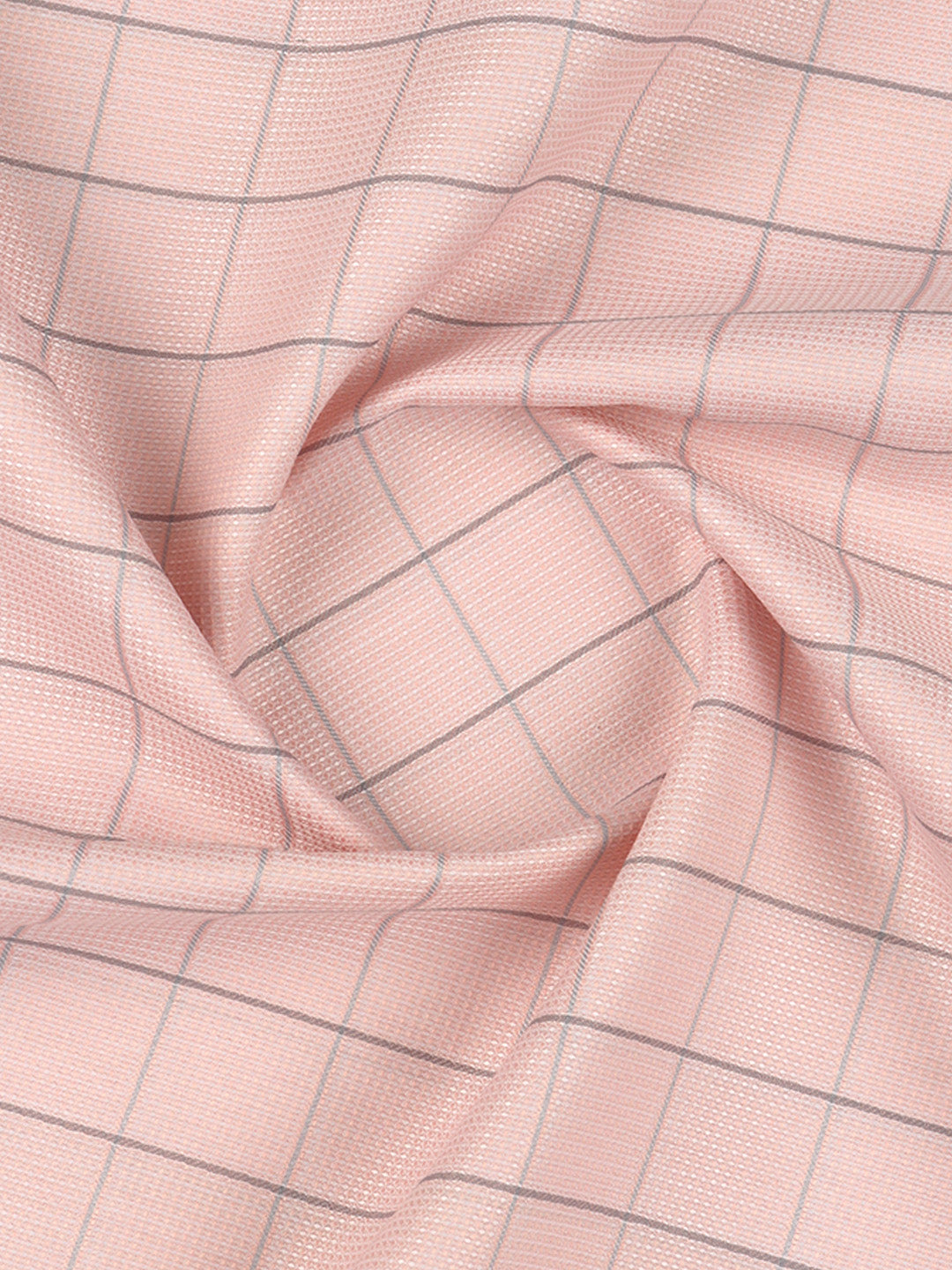 Cotton Blend Self Design Shirt Fabric Pink High Style