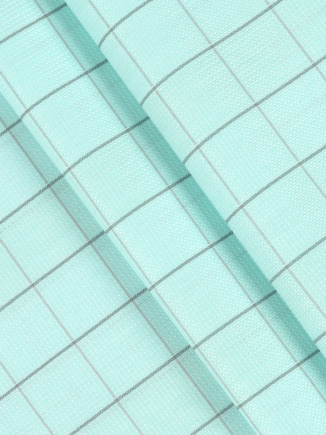 Cotton Blend Self Design Shirt Fabric Pista Green High Style