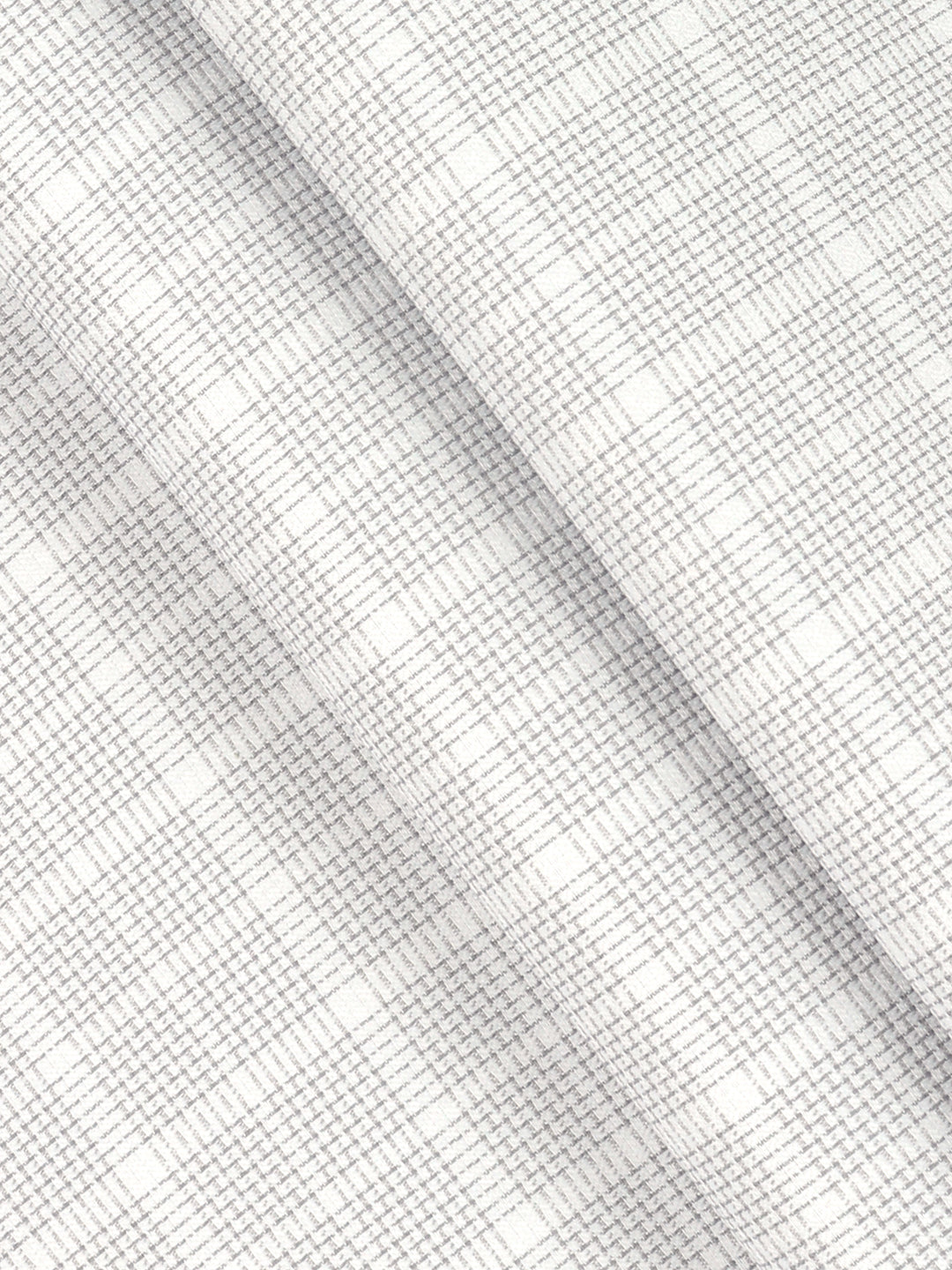 Men Cotton Rich White Checked Shirt Fabric High Style