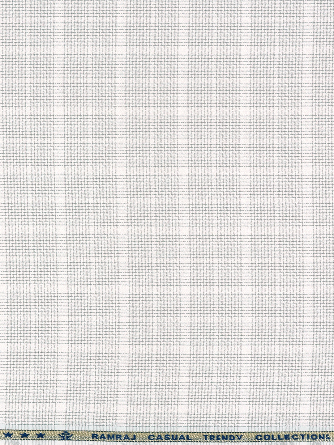 Men Cotton Rich White Checked Shirt Fabric High Style