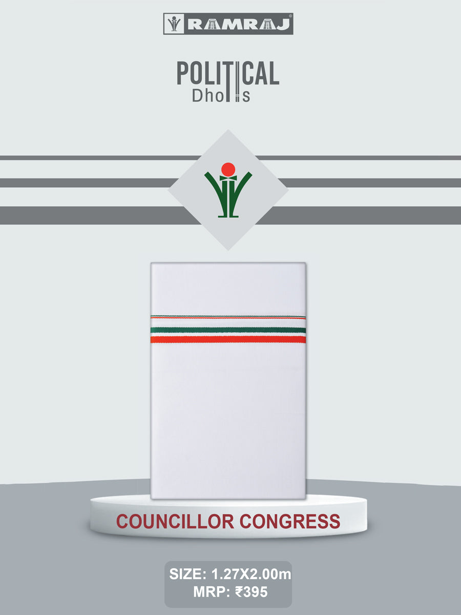 Cotton Political Dhoti - Councilar Congress