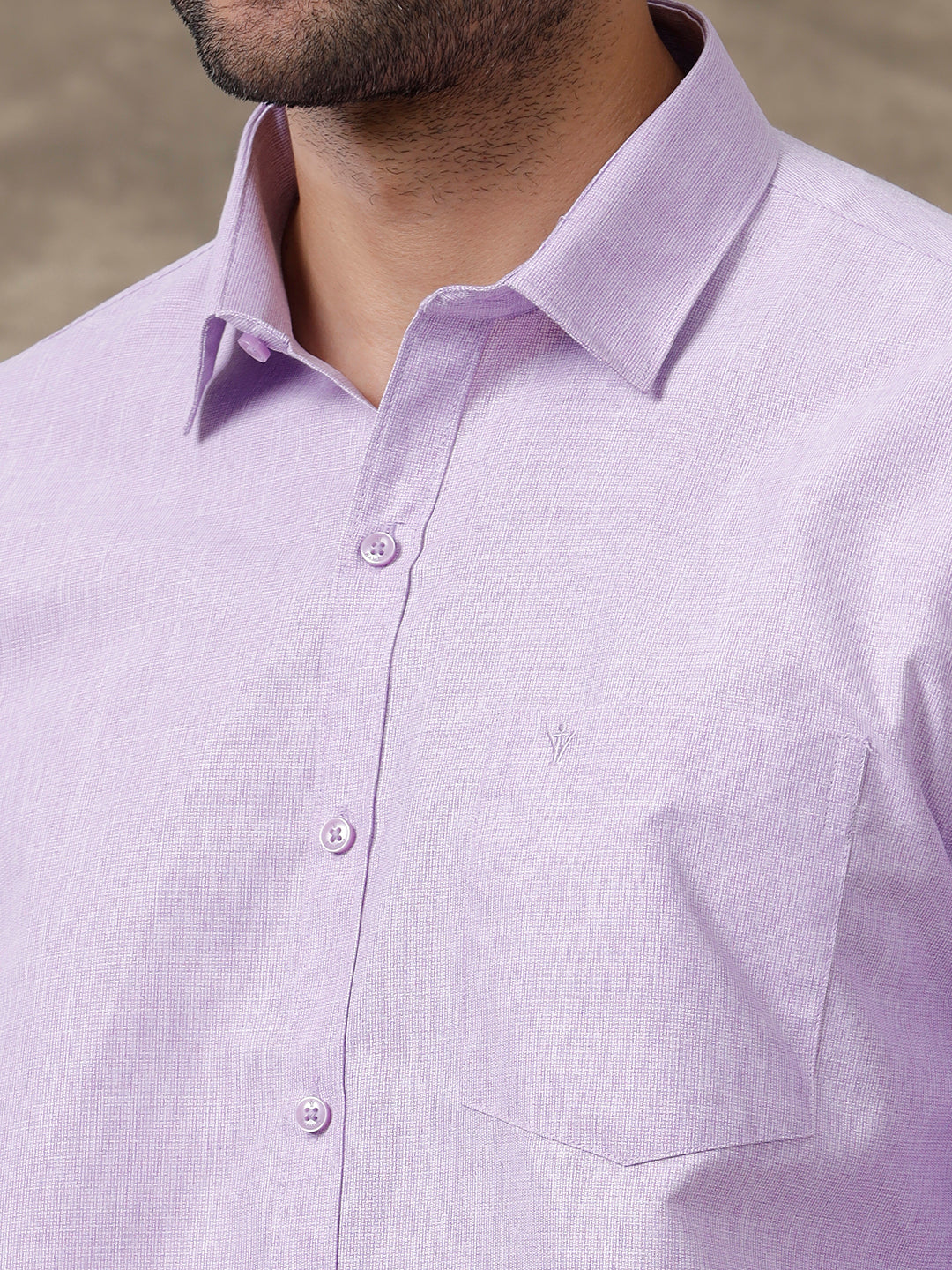 Men Cotton Blend Full Sleeves Shirt Lavender T1 GC17