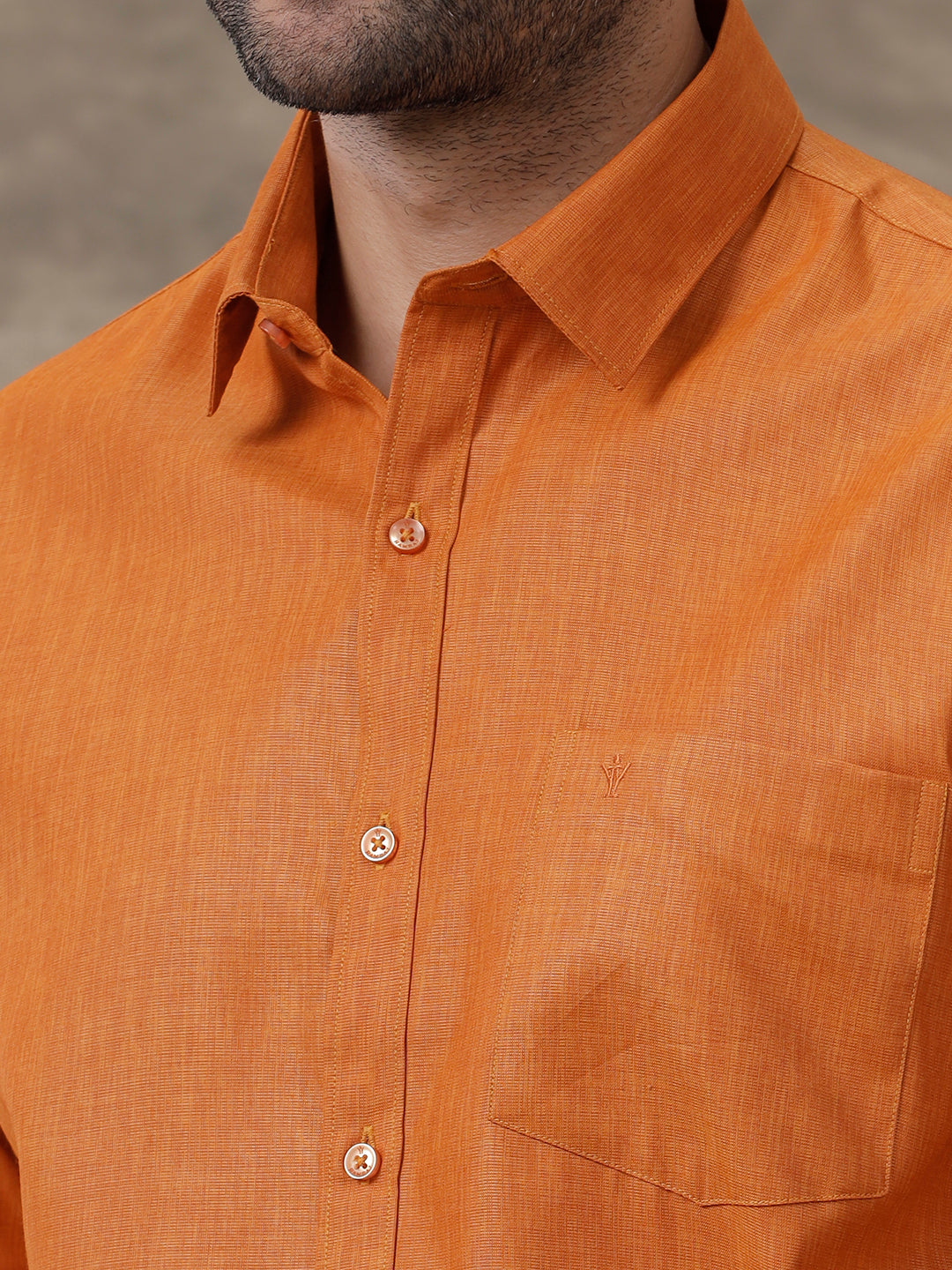 Linen Button Shirt in Saffron Linen Button Shirt in Saffron