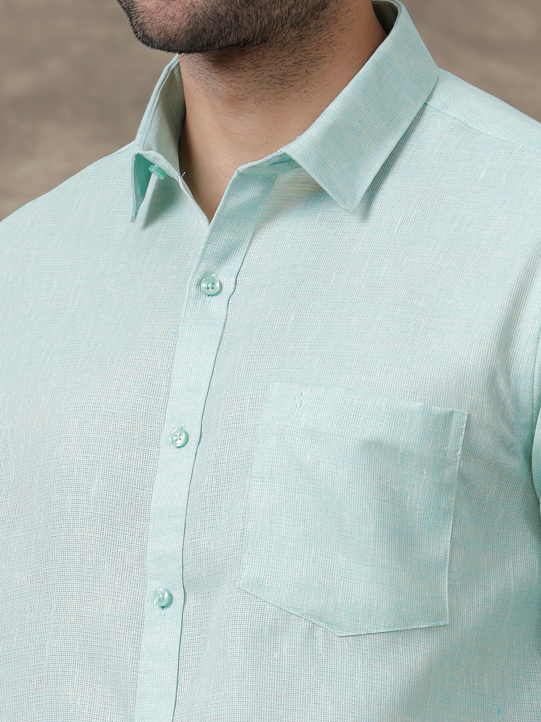 Men Cotton Blend Full Sleeves Shirt Aqua Green CV13