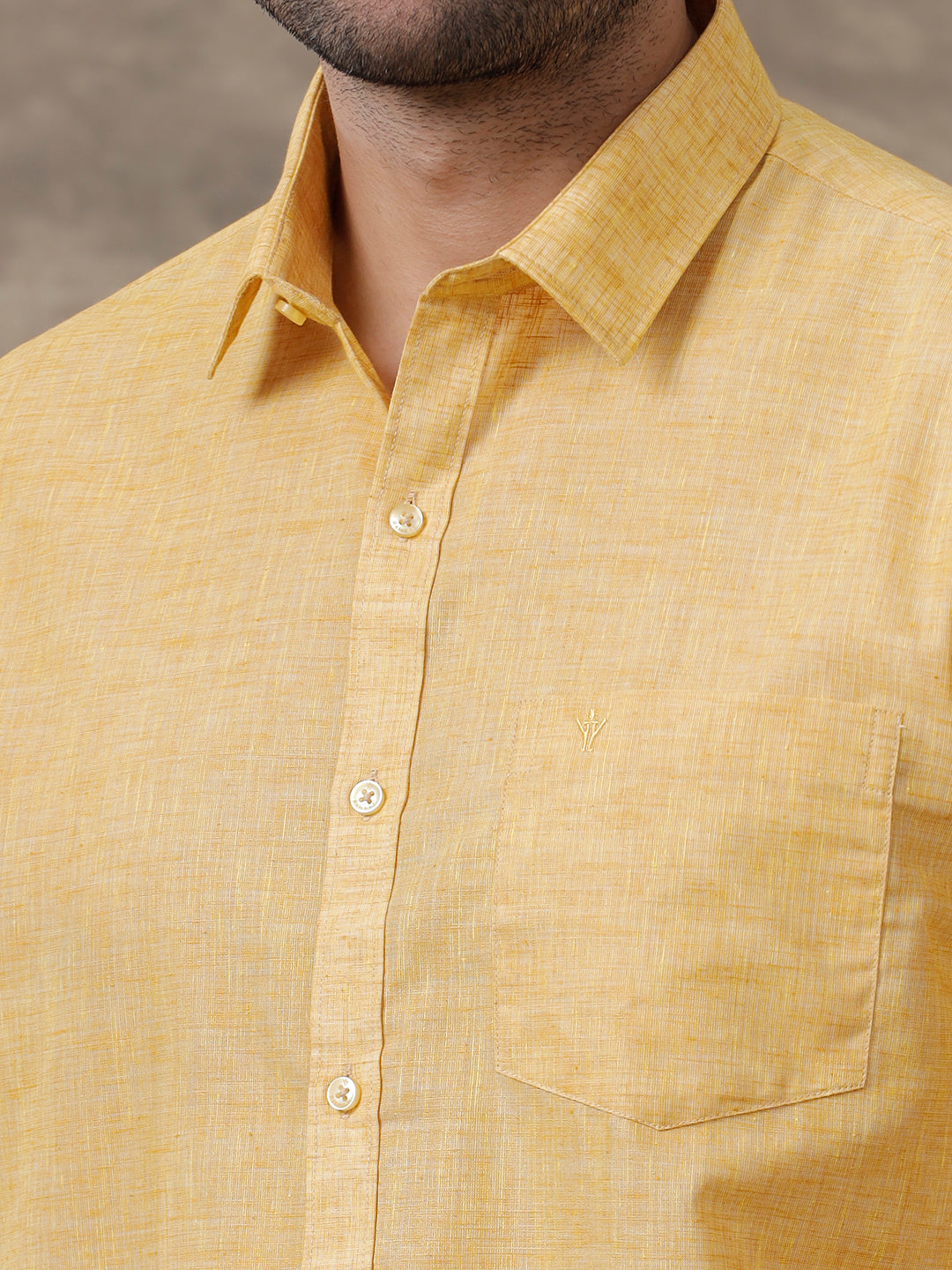 Mens Cotton Rich Shirt Yellow T39 TO2