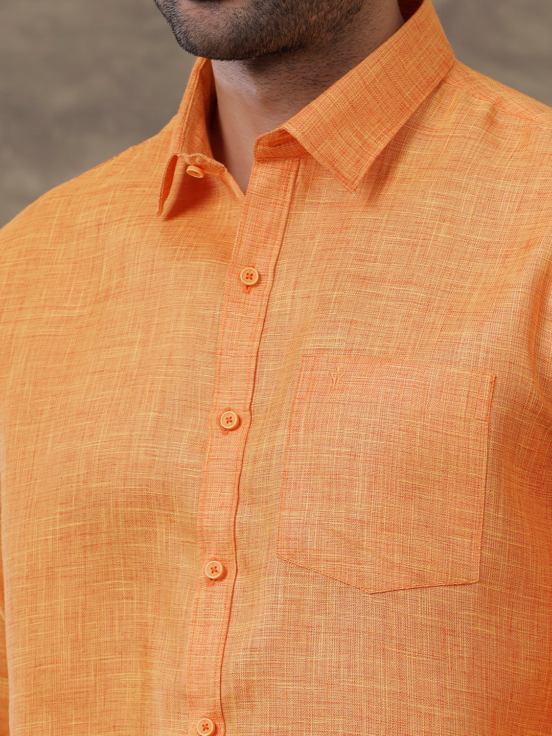 Mens Cotton Rich Shirt Orange T38 TN2