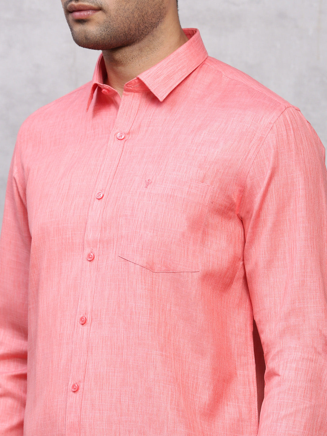 Men Cotton Rich Shirt Pink T12 CK5