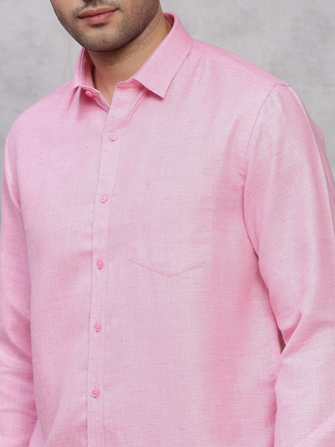 Men Cotton Blend Shirt Pink T7 CG10