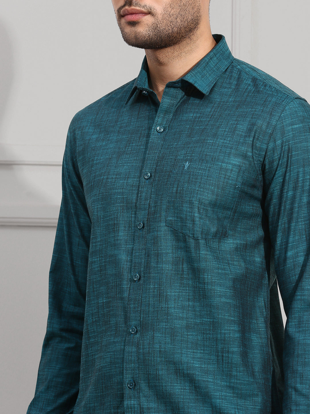 Men 100% Cotton Shirt Dark Green CL2 GT12