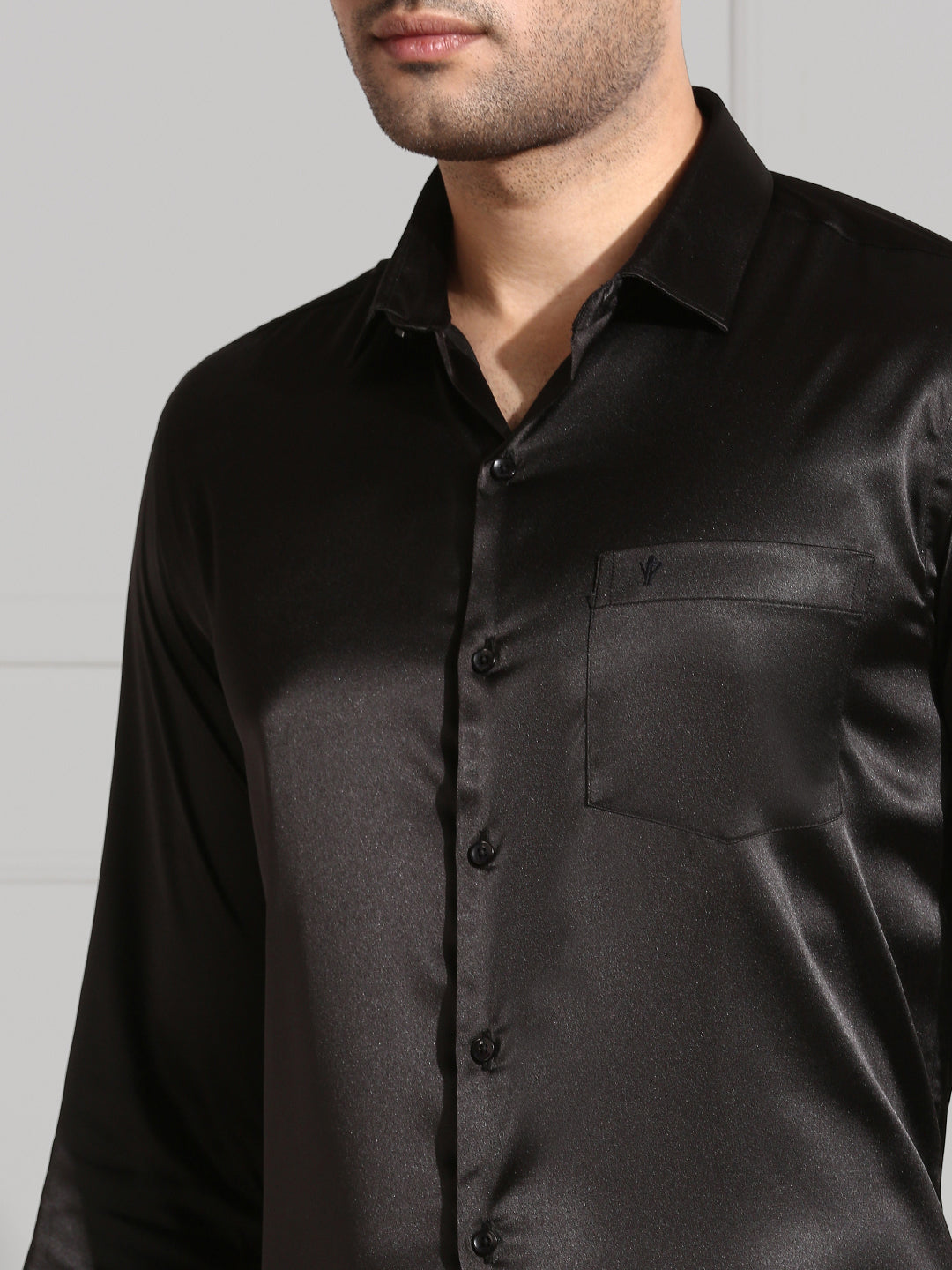 Men Stretch Poly shirt Black PS5