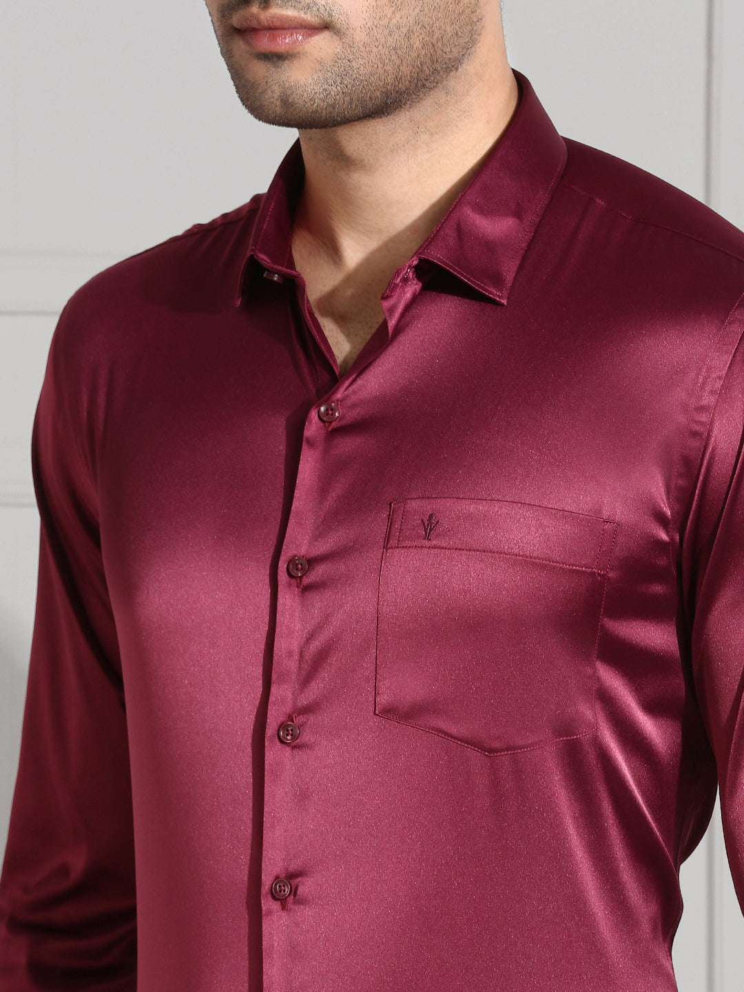 Mens Party Wear Purple Shirt PS7