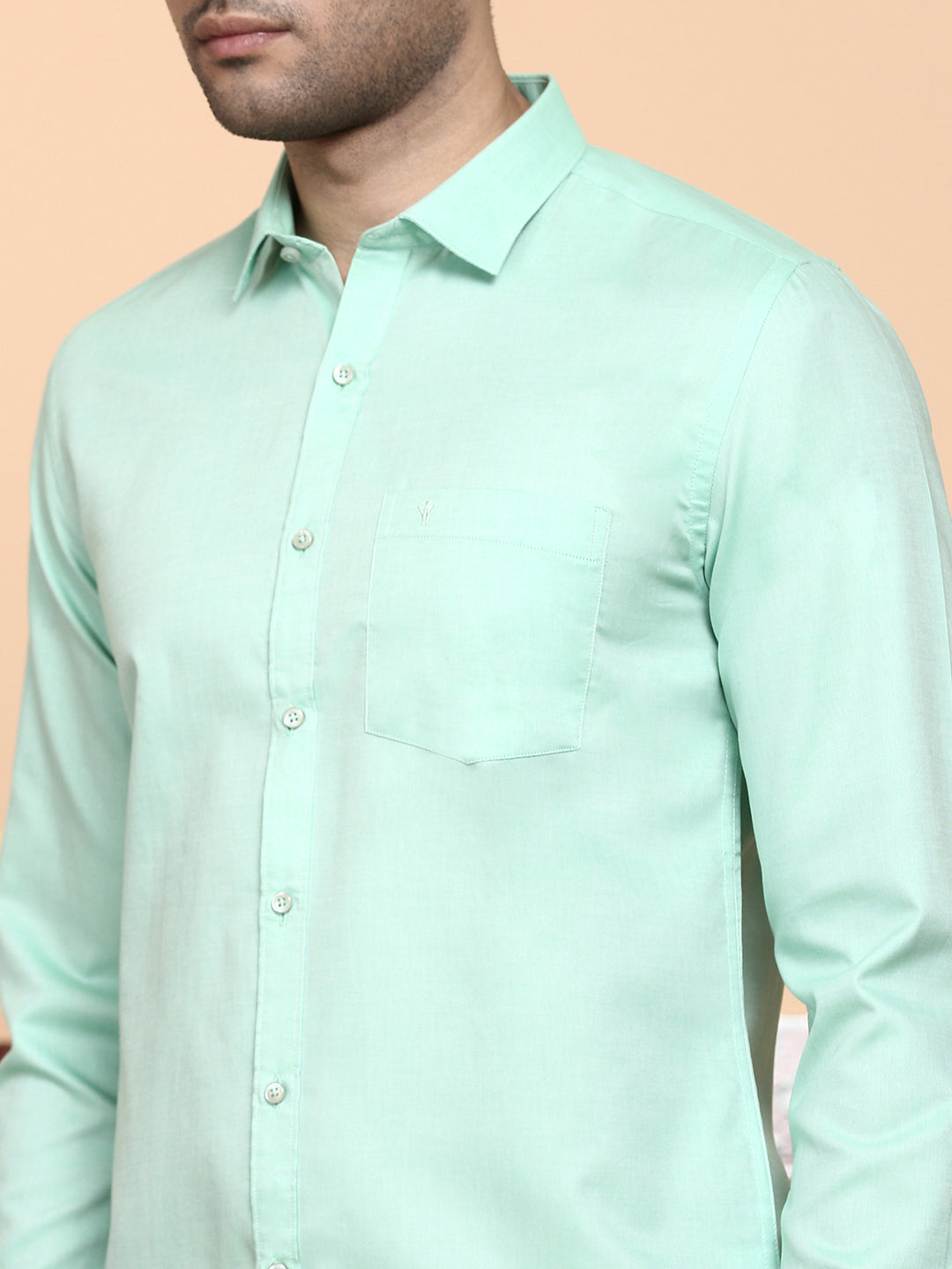 Men Premium Cotton Pale Cyan Shirt EL GP4