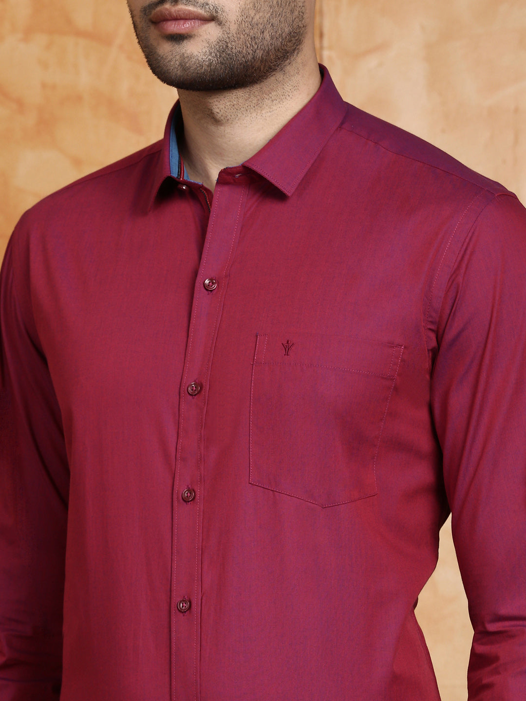 Men 100% Cotton Purple Shirt G111