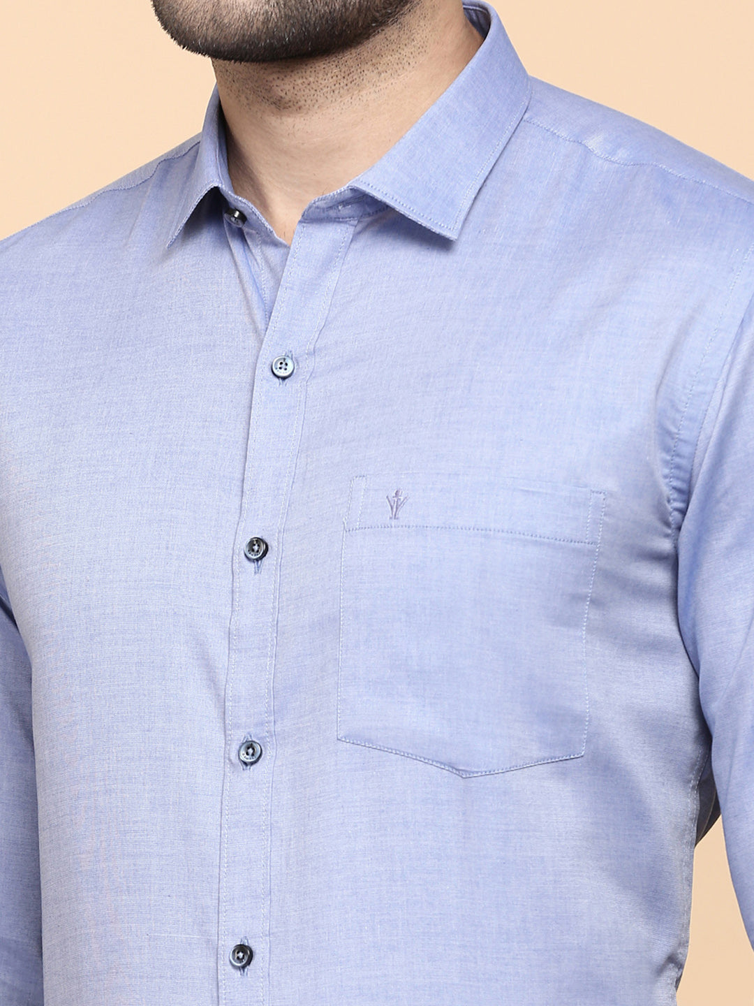 Men Premium Cotton Shirt Blue EL GP5