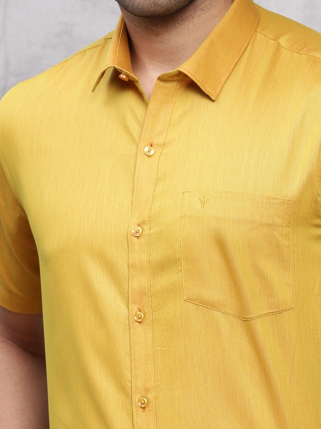 Men Cotton Rich Shirt Yellow TZ2