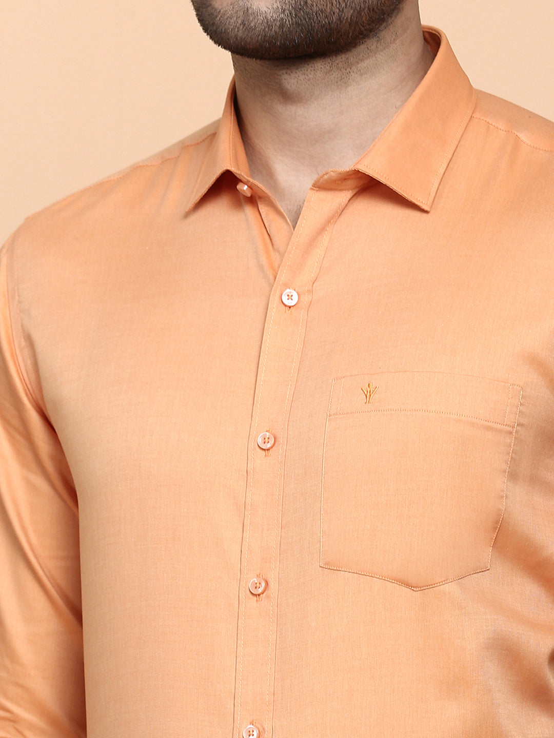 Men Premium Cotton Orange Shirt EL GP17