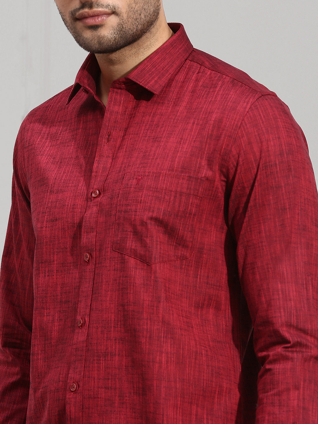 Men 100% Cotton Red Shirt CL2 GT3