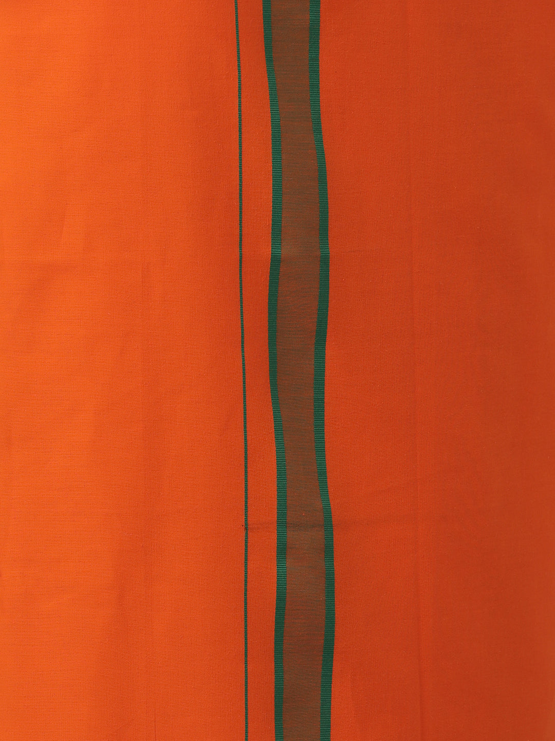 Men Fancy Border Colour Dhoti Ahimsa Orange