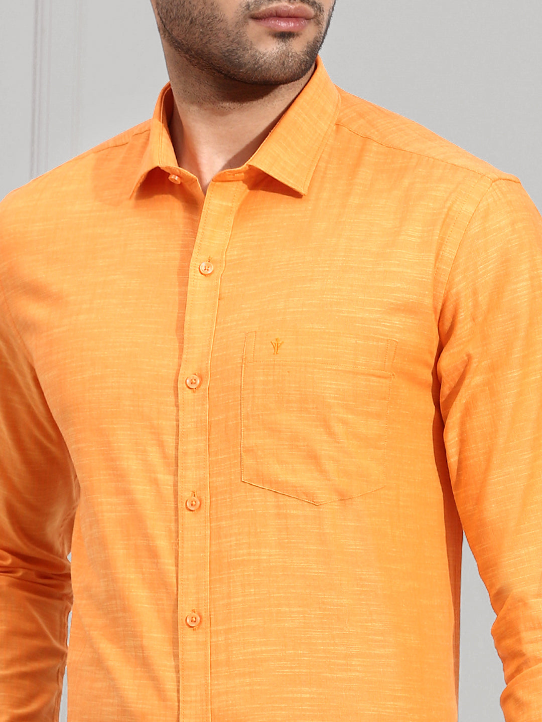 Men Cotton Dark Orange Shirt CL2 GT7