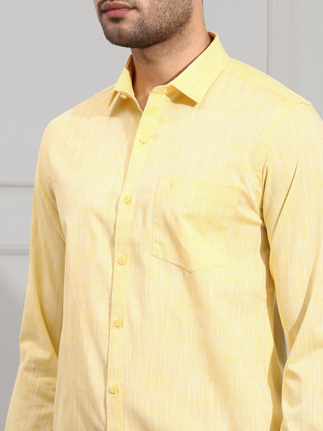 Men 100% Cotton Yellow Shirt CL2 GT14