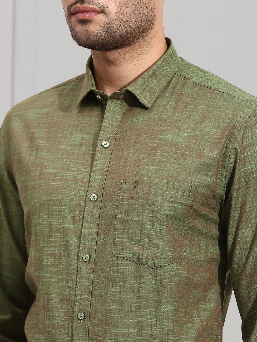 Men 100% Cotton Shirt Green CL2 GT19