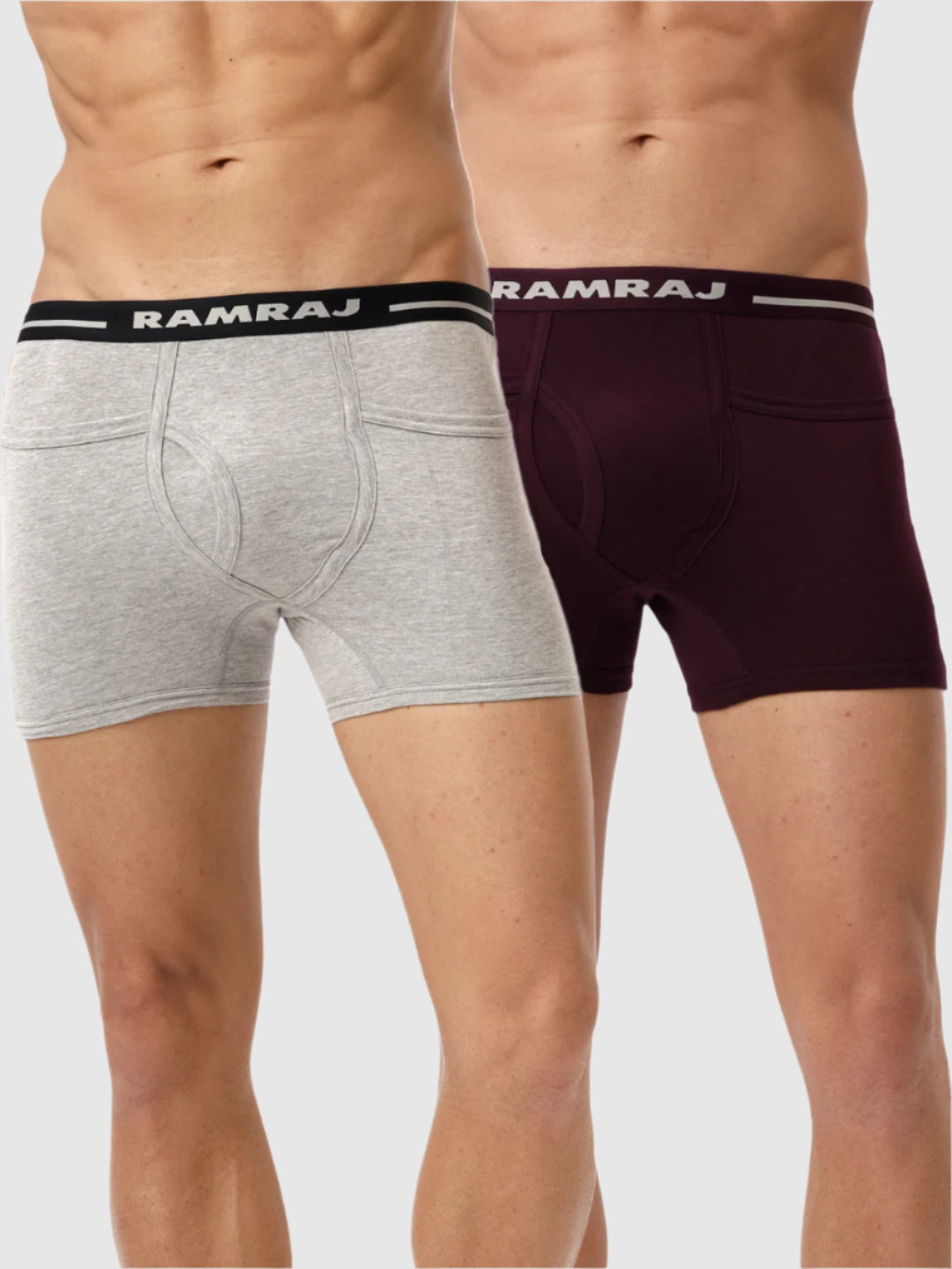 Men Trunks 2 Pcs Combo GrapeWine and GreyMelange Target