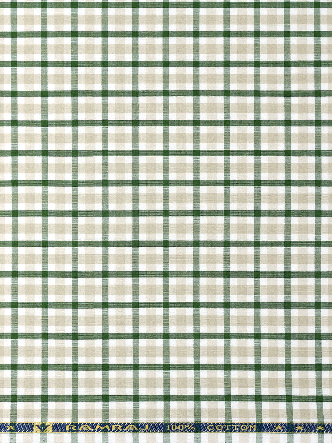 Mens Cotton Blend Checked Shirt Fabric Sandal with Green Vibgiyor Bit