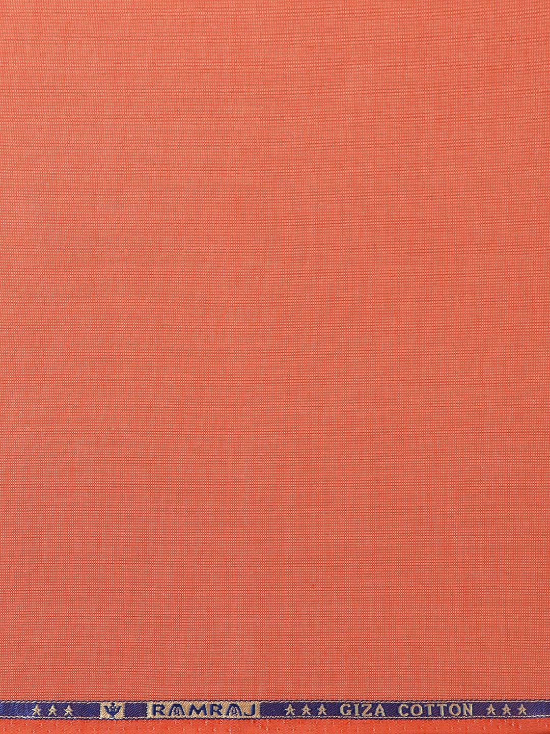 Cotton Solid Lite Orange Shirting Fabric _Coral Bell