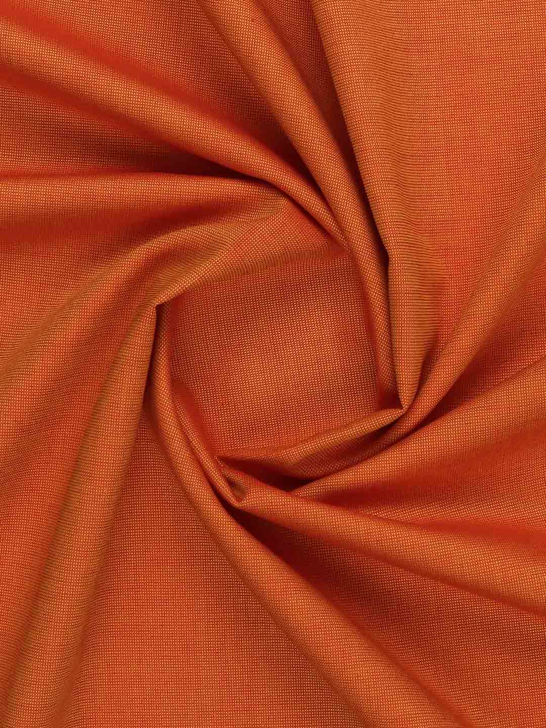 Cotton Solid Orange Shirting Fabric _Coral Bell