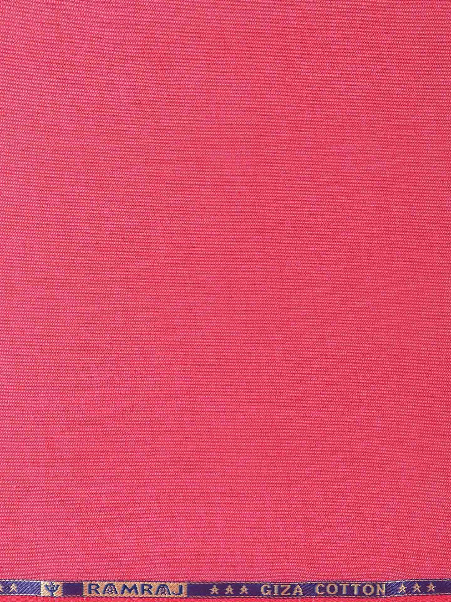 Cotton Solid Pink Shirting Fabric _Coral Bell