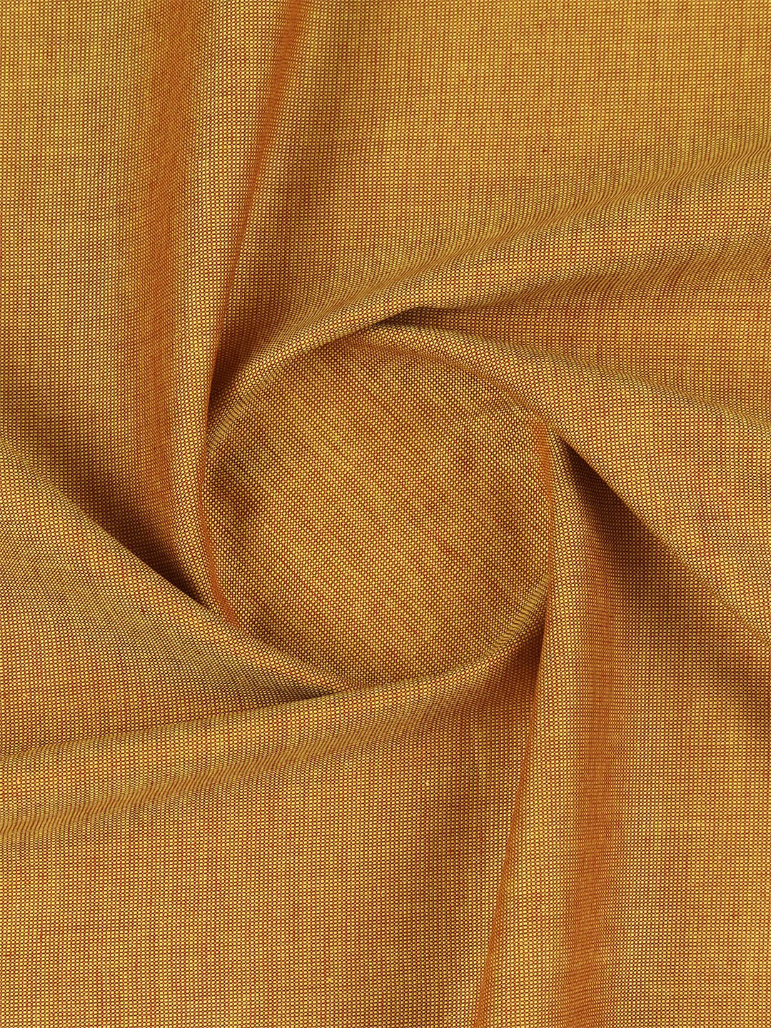 Giza Cotton Mustard Plain Shirt Fabric Coral Bell