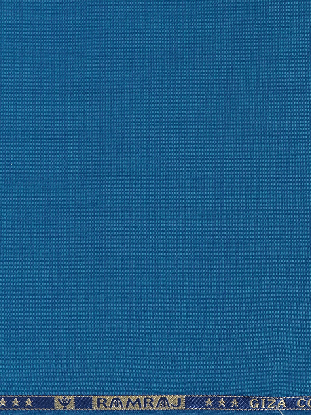Giza Cotton Blue Plain Shirt Fabric Coral Bell