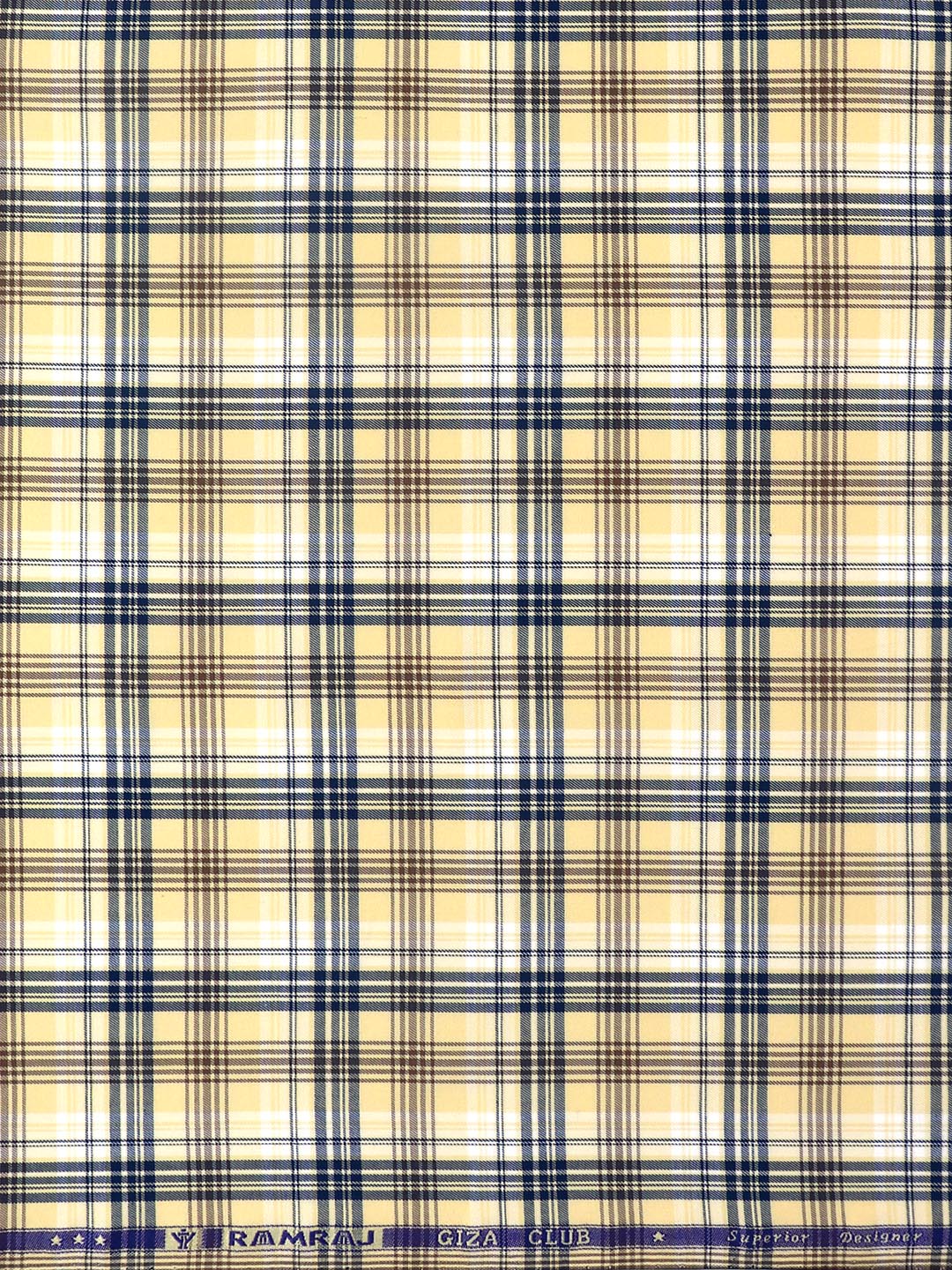 Mens Cotton Checked Sandal Shirt Fabric Cascade