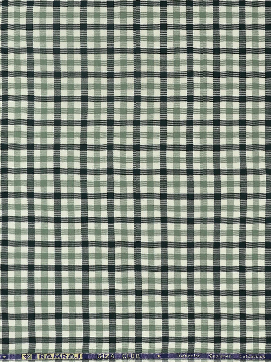 Mens Cotton Checked Green Shirt Fabric Cascade