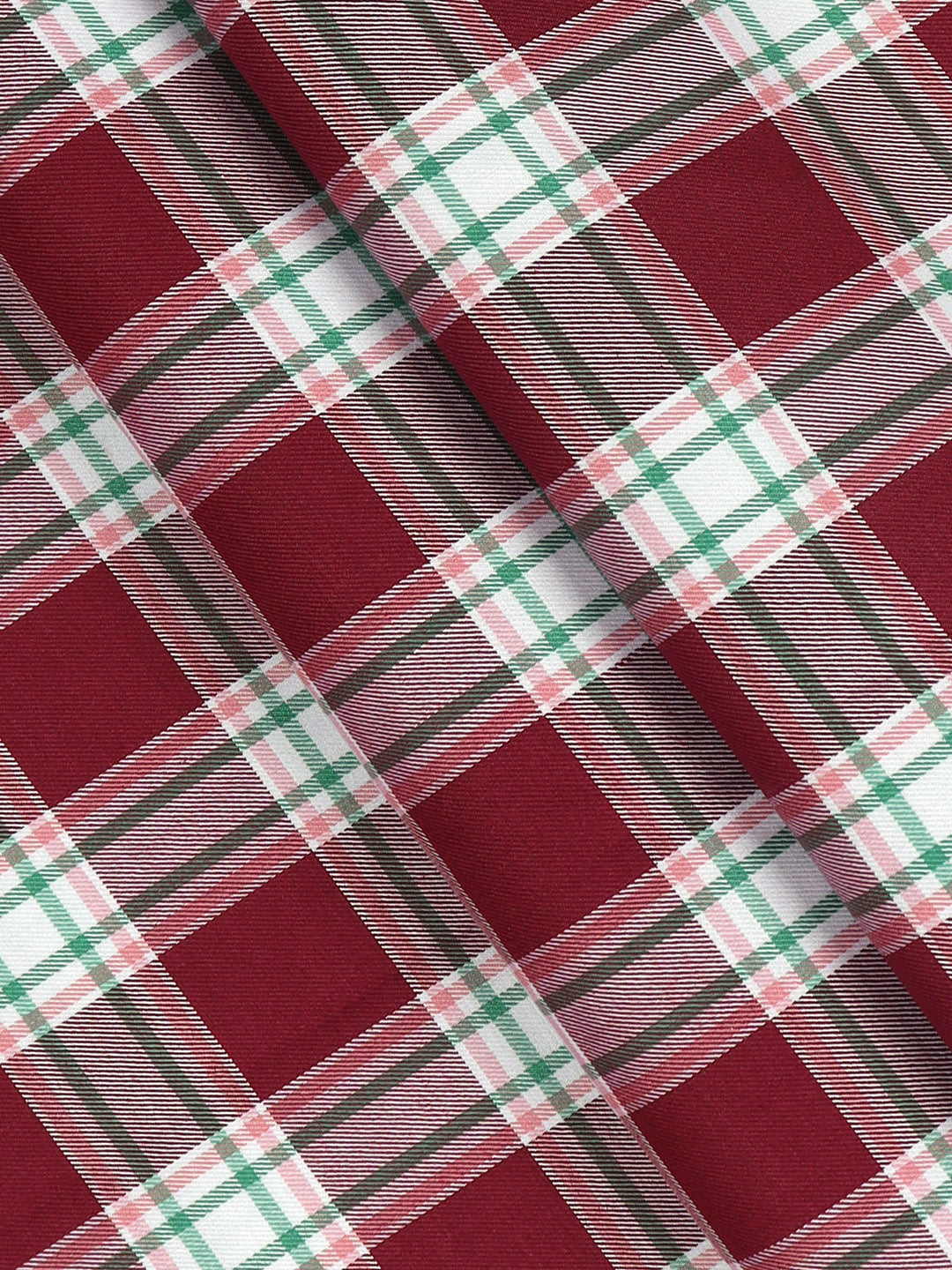 Cotton Purple & White Checked Shirt Fabric Cascade-Pattern view