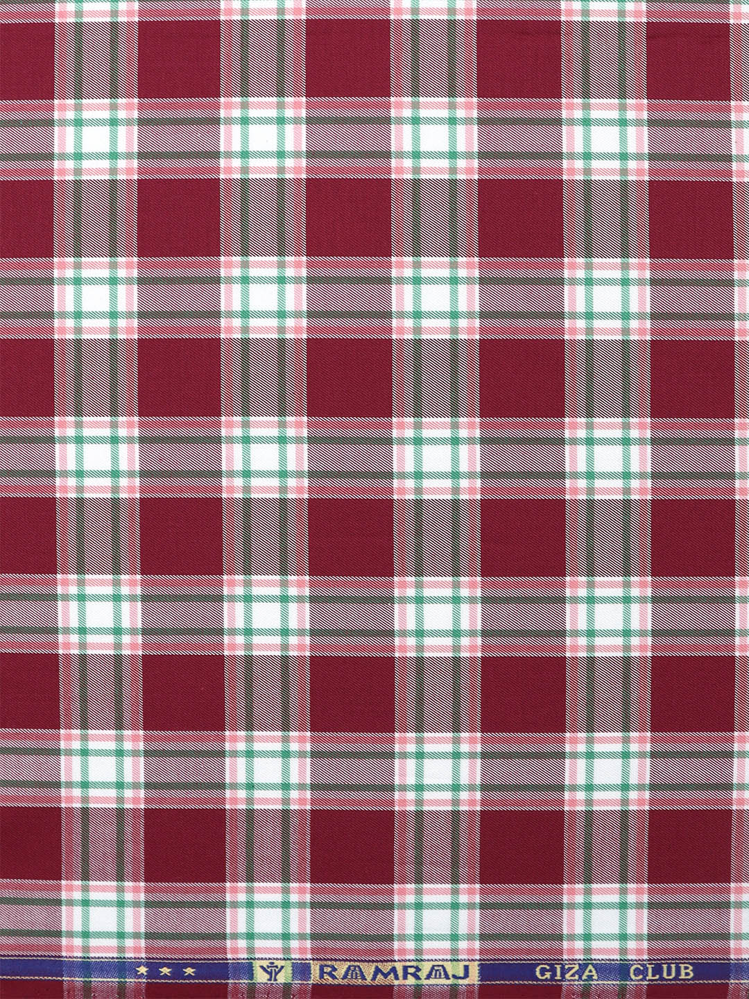 Cotton Purple & White Checked Shirt Fabric Cascade-Zoomview
