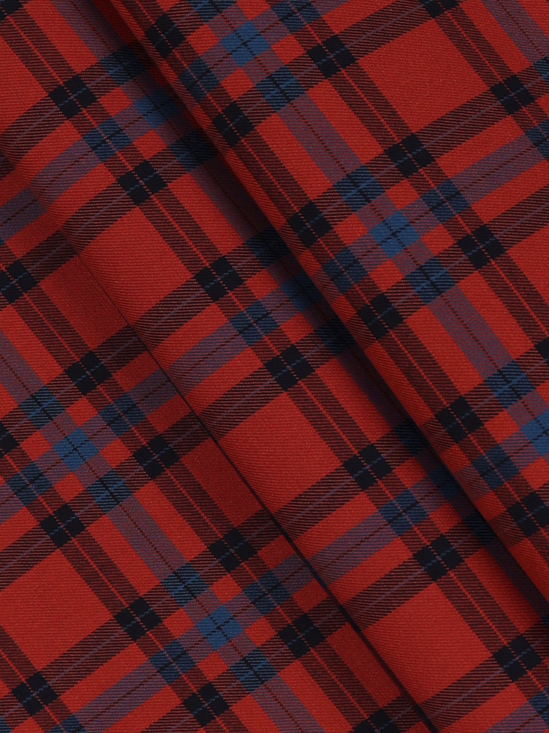 Cotton Maroon & Blue Checked Shirt Fabric Cascade-Pattern view