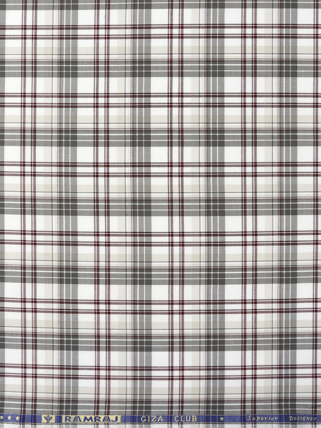 Cotton Multi Colour Check Shirt Fabric Cascade