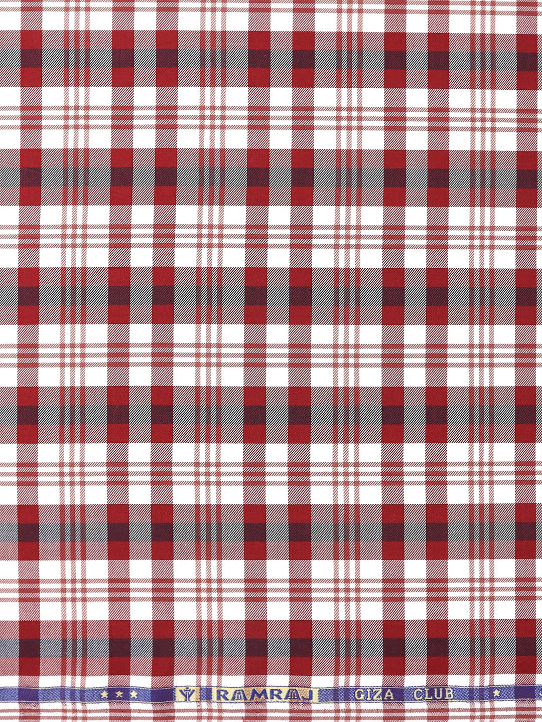 Mens Cotton Checked Maroon Shirt Fabric Cascade